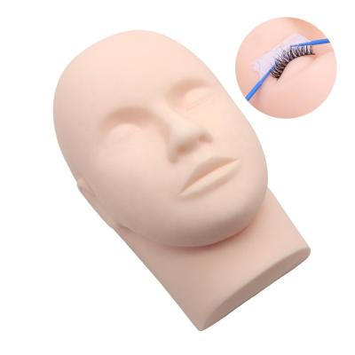 China Soft Silicone Mannequin Wick Practice Head Mannequin Head For Eyelash Extension for sale