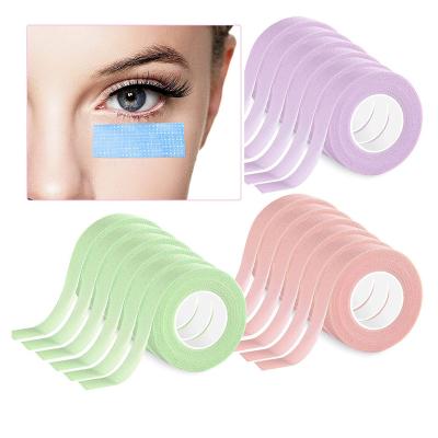 China Eyelash Extensions Salon Supplies White Blue Pink Breathable Sensitive Skin Under Eye Lash Eyelash Extension Micro Foam Silicone Gel Tape for sale