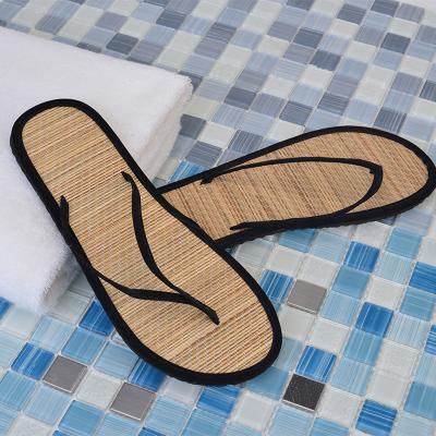 China New Lightweight Disposable Comfortable Grass Flip Flops Summer Straw Slipper for sale