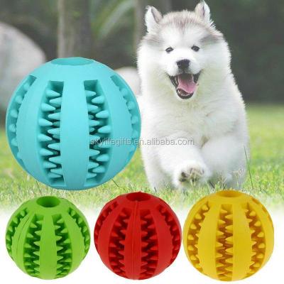 China Viable Rubber Pet Balls Toys Ball Cleaning Chew Toys Dog Teeth Cleaning Balls for sale