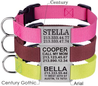 China Custom Personalized Dog Collar Engraved Viable Pet ID Name for sale