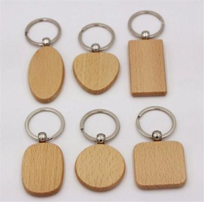 China Customized simple wooden brand logo brand key chain gift promotion gifts cheap price wooden key chain for sale