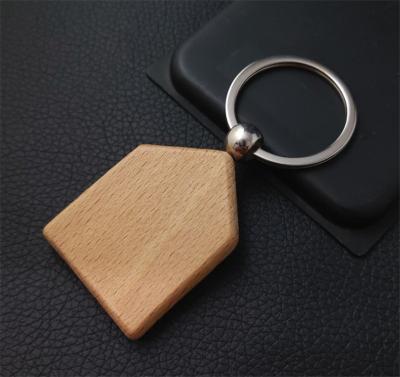 China Promotion Gift Wooden Key Chain Custom Design Logo Printed Engraved Name Blank Wooden Key Chain for sale