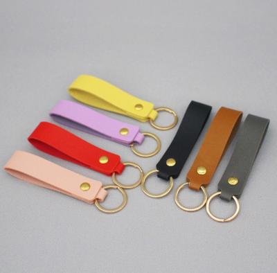 China 8.2cm*1.8cm PU Key Chain PU Key Chain Business Gift Car Unisex Leather Leather Key Chain Pendant 8.2cm*1.8cm for sale