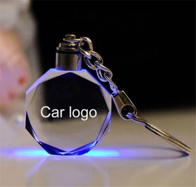 China For Promotional Cheap Wholesale Crystal Keychain Customs Lead The Car Light Logo Crystal Key Chain For Shop Gifts 4s for sale