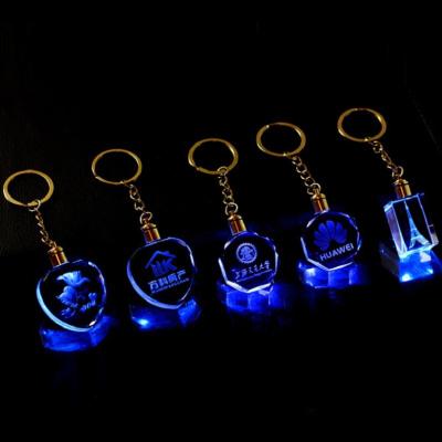 China For Promotional Personalized Professional Custom Crystal LED Key Chain for sale