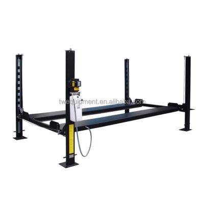 China Low Ceiling Four Post Garage Lift 4 Post Automatic Car Lift with Casters 9000 lbs for Garage 4000kg (9000lbs) for sale