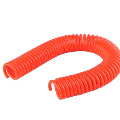 China Durable Stretch And Draw Back Free PU Spring Recoil Tube High Pressure Red Flexible Spiral Polyurethane Pneumatic Air Hose for sale