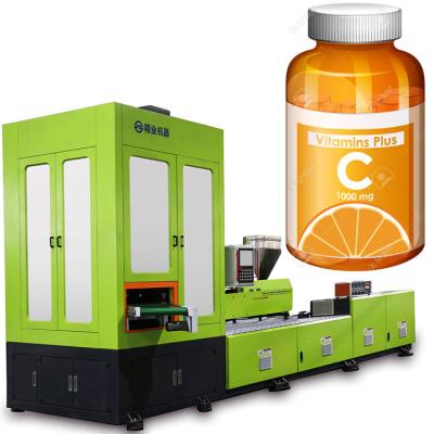 China Automatic vitamin one step bottle PET blowing plastic softgel vitamin bottle gummy machine with 3 station for sale