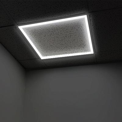 China Morden Interior Style Led Ceiling Square Lighting 80 CRI Linear Housing Panel Light for sale