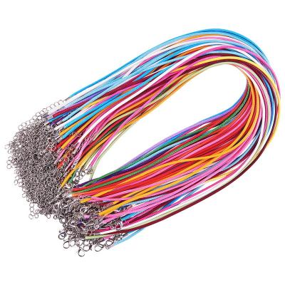 China PandaHall Wax Rope Mixed Color 18.1 Inch Wax Rope Lobster Hugs Necklace Ropes for sale