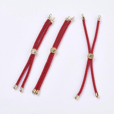 China PandaHall Environmental Brass Nylon Rope Bracelet Twisted Manufacturing for sale