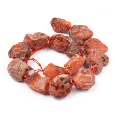 China Red PandaHall Chip Natural Carnelian Agate Stone Beads Strands for sale