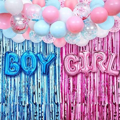 China Disposable Eco - Friendly Baby Gender Reveal Party Decorations Blue Pink Gender Reveal Party Supplies for sale