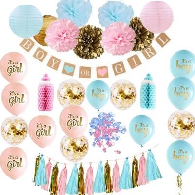 China For Decoration BOY OR GIRL Banner Gender Reveal Balloon Baby Shower Gender Reveal Party Supplies Baby Gender Reveal for sale