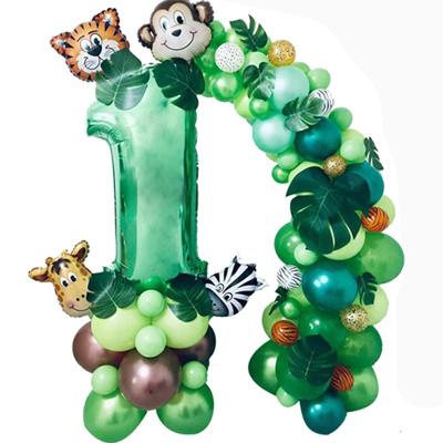 China Lovely jungle theme animal decoration colorful jungle party animal party supplies jungle decoration 1st birthday for sale