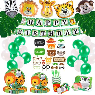 China Animal Jungle Safari Theme Party Decorations Microstar Safari Theme Party Supplies Set Farm Jungle Animal Theme Party Supplies for sale