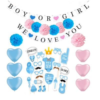 China 2018 Quality Card Paper Boy or Girl We Love You It's a Boy Baby Shower Decoration Baby Shower Gift for sale