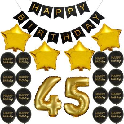 China Birthday Favor Happy Birthday Banner Birthday The Forty-Fifth Balloons Birthday Anniversary Decoration for sale