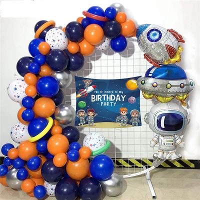 China Microstar Astronaut Space Theme Birthday Party Balloon Kits Easy Latex Foil Balloons Party Decorations Place Supplies For Birthday for sale