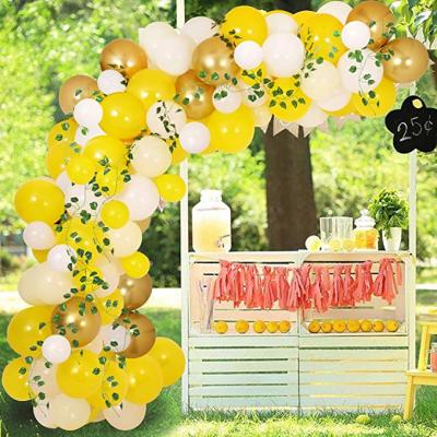 China Latex Sunflower Baby Shower Decorations for Balloon Garland Arch Girl or Boy Sunflower Kit with Yellow Balloons Birthday Theme for sale