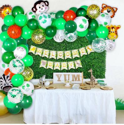 China Jungle Jungle Safari Balloon Garland Kit Latex Balloon Arch Set Safri Party Supplies for Kids Boys Birthday Baby Shower Decoration for sale