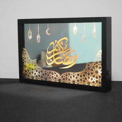 China Muslim Decor Eid Light Ramadan Gifts Eid Al Adha Holiday Lighting Ramadan Party Decorations 2022 Ramadan Wall Painting Light Home Decoration Party Decoration Eid Mubarak LED for sale