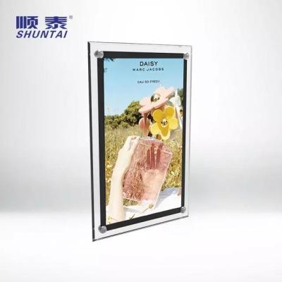 China Shopping Mall Led Poster Backlit Acrylic Display Crystal Light Box For Advertising for sale