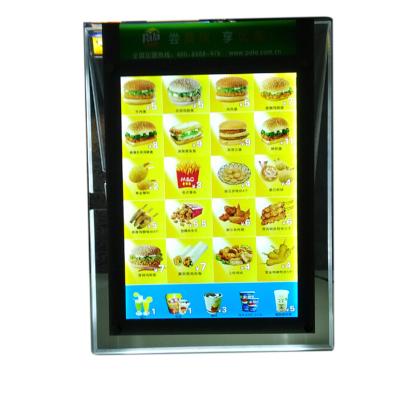 China Mall Shop Sign Menu Led Poster Acrylic Crystal Light Box Desktop Light Box Led Slim Menu Light Box With Battery for sale