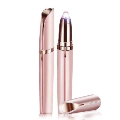 China 18-karat gold plated head wholesale rechargeable electric pencil eyebrow trimmer for women for sale