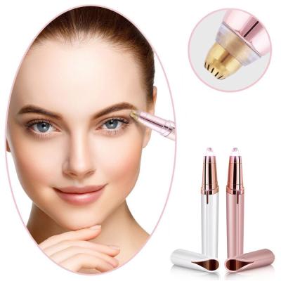 China Built-in LED Light Mini Electric Eyebrow Hair Remover for sale