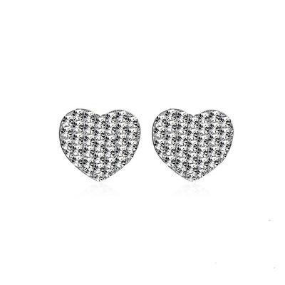 China Heart Earrings Heart Shape Stud Earrings 925 Sterling Silver Earring Women for sale