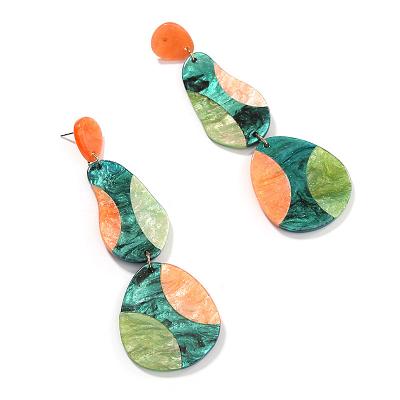 China 2020 TRENDY mixed spring earring jewelry multi colors acetate drop earrings for women acrylic earrings for sale