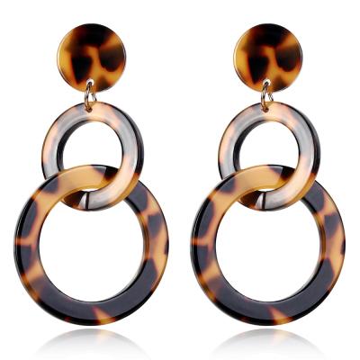 China 2019 winter leopard acetate lucite earrings drop earrings dangle earrings for women acrylic earring for sale