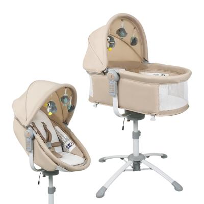 China Modern Automatic Baby Cradle Swing Electric Gear Rocker Newborn Bed for sale