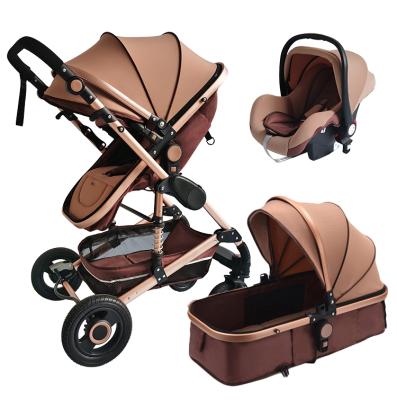 China Light Weight New Baby Cot Walker Travel Listing System 3 in 1 Foldable Babyfond Pram Trolley Baby Stroller for sale