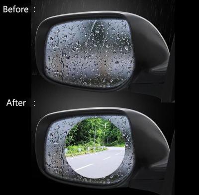 China PET+Car Rearview Mirror Protective Film Clear Nano-Layer Car Sticker Car Mirror Window Waterproof 2 Pcs/Set Waterproof Membrane for sale