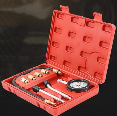 China Car Motorcycle Pressure Gauge Tester Petrol Gas Engine Leakage Diagnostic Compresson Meter Tool Case Standard for sale