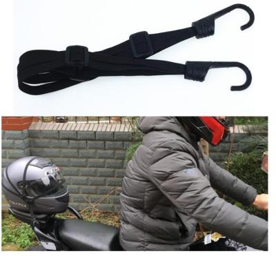 China High Strength Luggage Helmet Bungee Hooks 2 4 Bungee Cords Fixed Motorcycle Helmet Force Retractable Luggage Rope Belt Elastic Motorcycle Supplies for sale