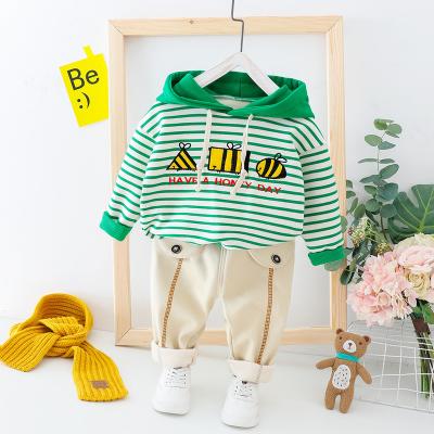 China Dropshipping Autumn Winter Style Thicken Velvet Children's Sports Sweater Fashion Long Sleeve Warm Cartoon Hooded Sweater Suit 2178 for sale