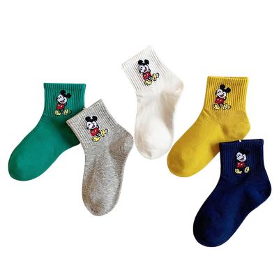 China 5 Pairs/Lot Cartoon Cotton Sustainable Baby Boy's Anti-Skid Ship Socks For Boys Girl Floor Kid Low Cut Sock Grips Four-Season for sale