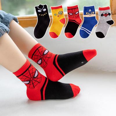 China Autumn Children's Socks Cotton Spring And Cotton Tube Cartoon Peel Comfortable Boys And Girls Medium And Big Kids' Socks for sale