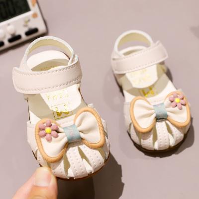 China Summer 1-2 Year Baby Breathable Princess Shoes Soft Sole Baby Walking Shoes Rubber Baby Sandals for sale