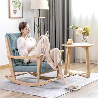 China Sway Hot Sales Solid Wood rocking chair Living Room chair Lounge chair Factory outlet for sale