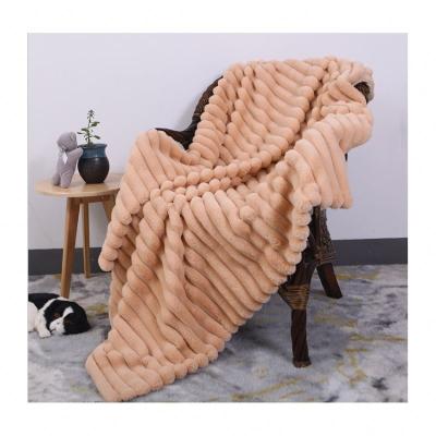 China Real Spandexs Rabbit Fur Throw Winter Large Faux Double Layer Anti-static Korean Soft Plush Luxury Brand Winter Covers 2 Ply for sale