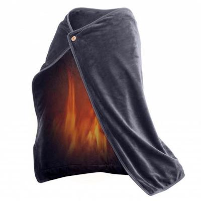 China Usb heated factory directly selling winter warm bedsure wholesale portable usb heated blanket heated shawl throw blanket for sale