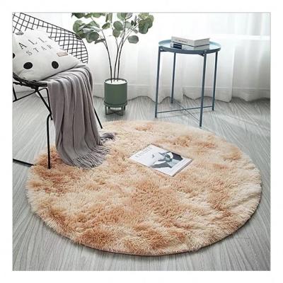 China Sale Large Area Blue Non-slip Warm Soft Fur Fur Around Decorative Home Floor Covers for sale