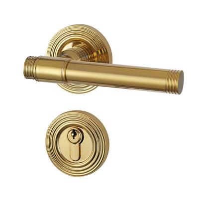 China MAXERY New Modern Luxury Lever Door Handles Solid Brass Wood Door Handle Decorative Brass Door Handles for sale