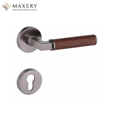 China High Quality Wooden Door Interior Door Locks Brass Lever Handle With Rose/Rosette for sale