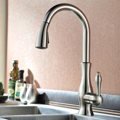 China Contemporary Pull Down Kitchen Mixer Nickel Brushed / KitchenFaucet for sale